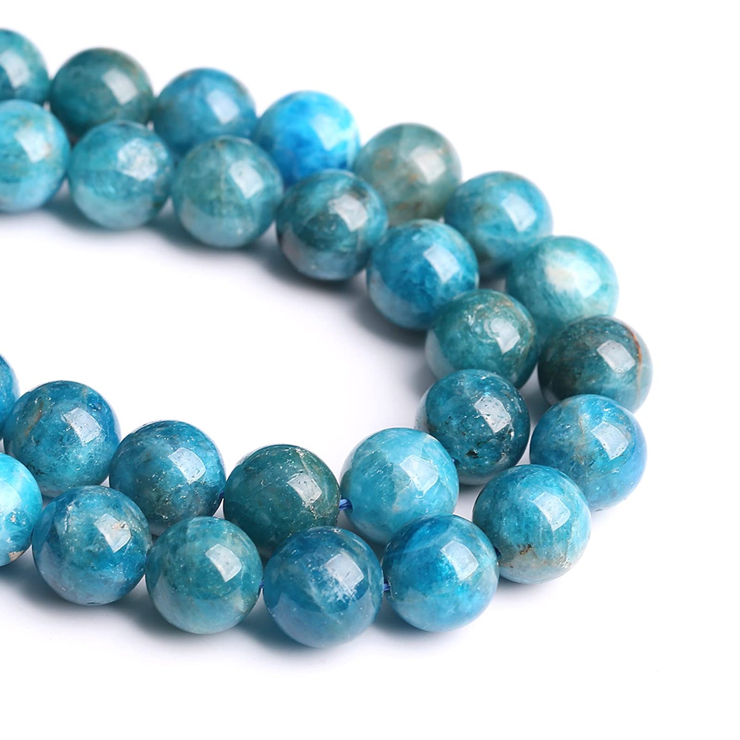 4MM 88PCS Natural Stone Blue Apatite A Grade Loose Beads for Jewelry Making DIY Bracelet