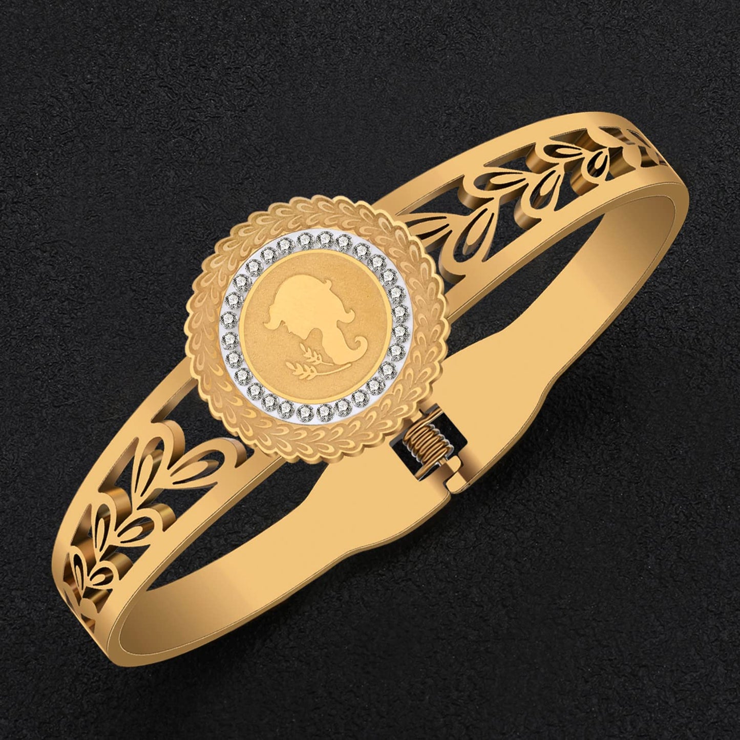 YAYAKO Stainless Steel Constellation Bracelets Bangle Zodiac Gifts for Women Birthday Gifts (Virgo 045)