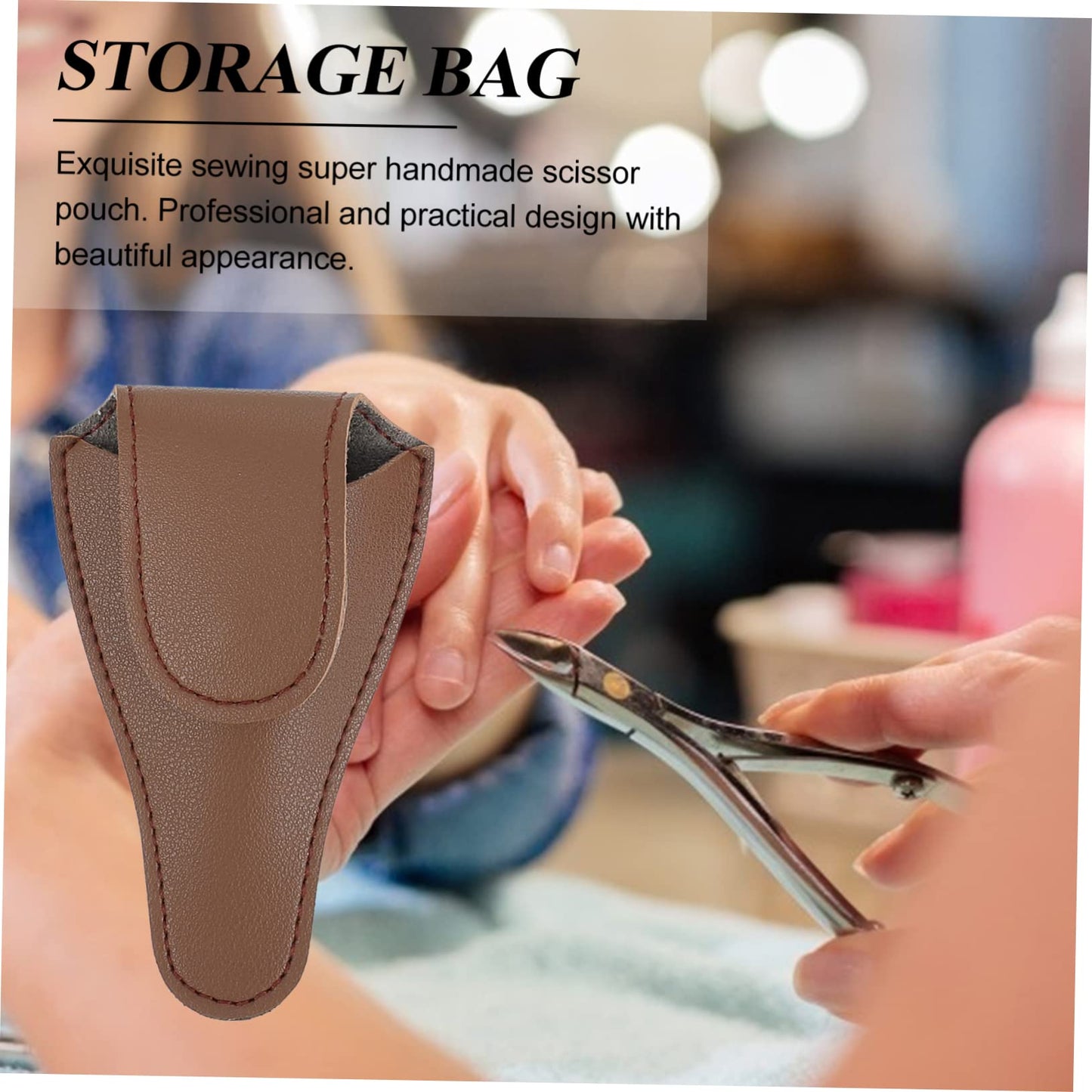 Nail Scissor Pouch with Buckle Closure Lightweight Portable Protective Cover for Cuticle Scissors Grooming Shears 4.33 X 2.75 X 0.98 Inches 3-Pack