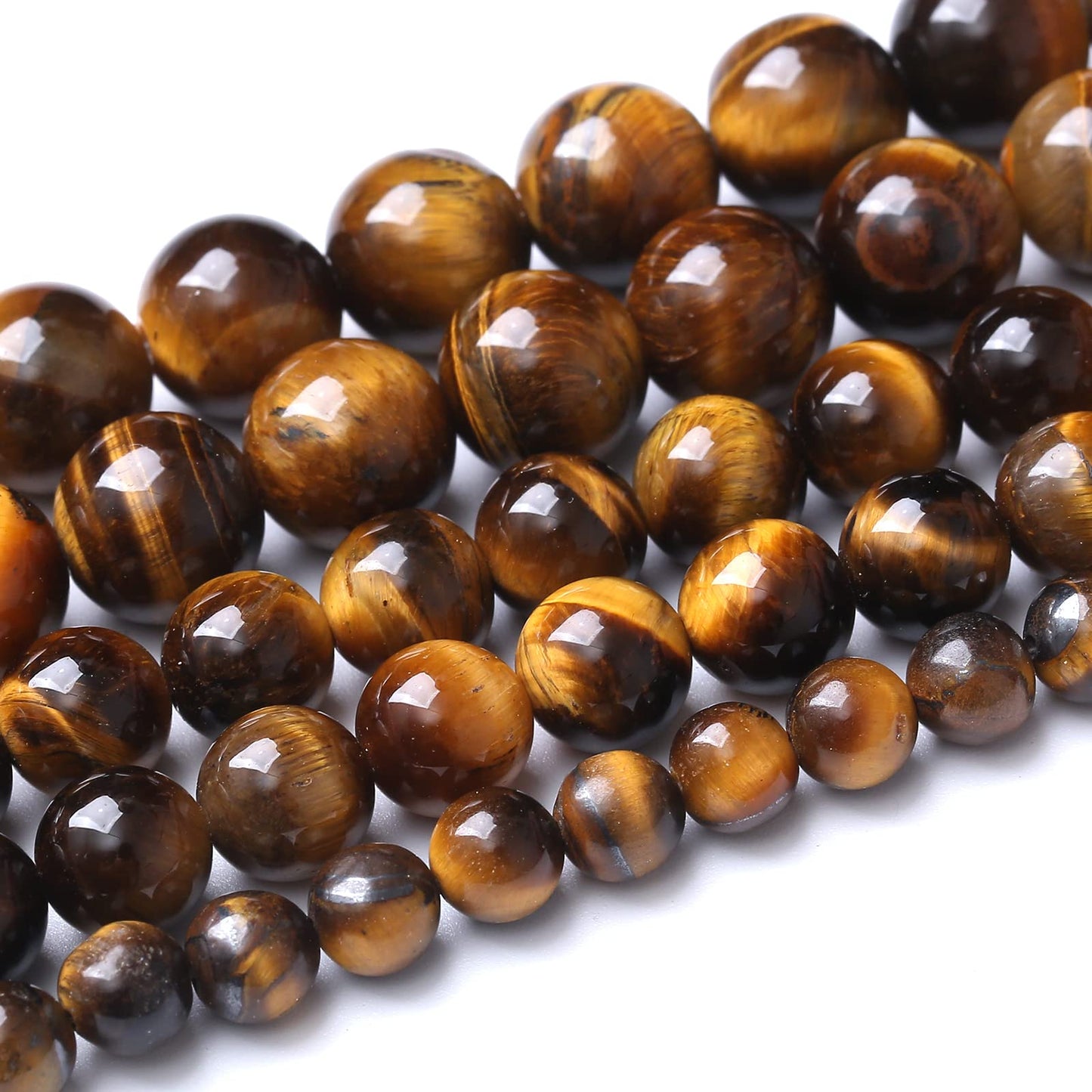 4mm 90pcs AAA Yellow Tiger Eye Gemstone Beads Natural Round Loose Crystal Energy Stone Healing Power for Jewelry Making 1 Strand 15" (4mm, Yellow Tiger Eye Stone)