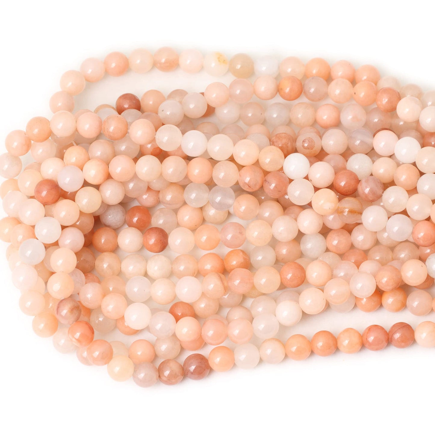 CHEAVIAN 45PCS 8mm Natural Pink Aventurine Round Loose Beads for Jewelry Making DIY Bracelet Necklace Materials 1 Strand 15"