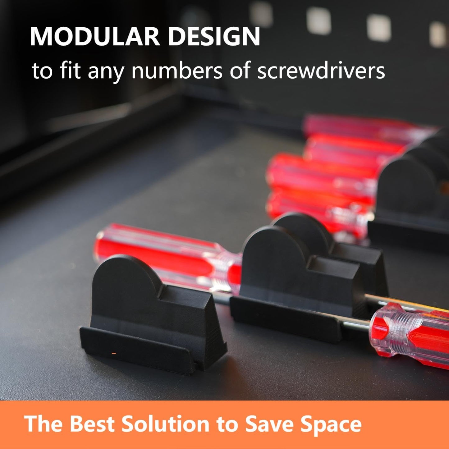 DEHOYI 24pcs Magnetic Modular Screwdriver Organizer and Wrench Organizer for Tool Drawer and tool box. Modular & Expandable Screwdriver Holder with magnet, gift for brother and father.