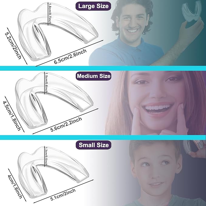 Kids Mouth Guard for Grinding Teeth, 8 Pack Moldable Night Guards Pink for Clenching Teeth | Comfortable Nighttime Protection Guard | Including Hygiene Case & Gel Ice Pack