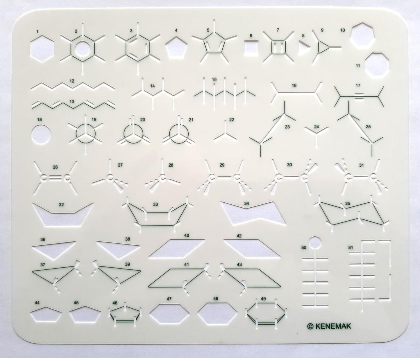 Oganic Chemistry Stencil Drawing MoleculeTemplate