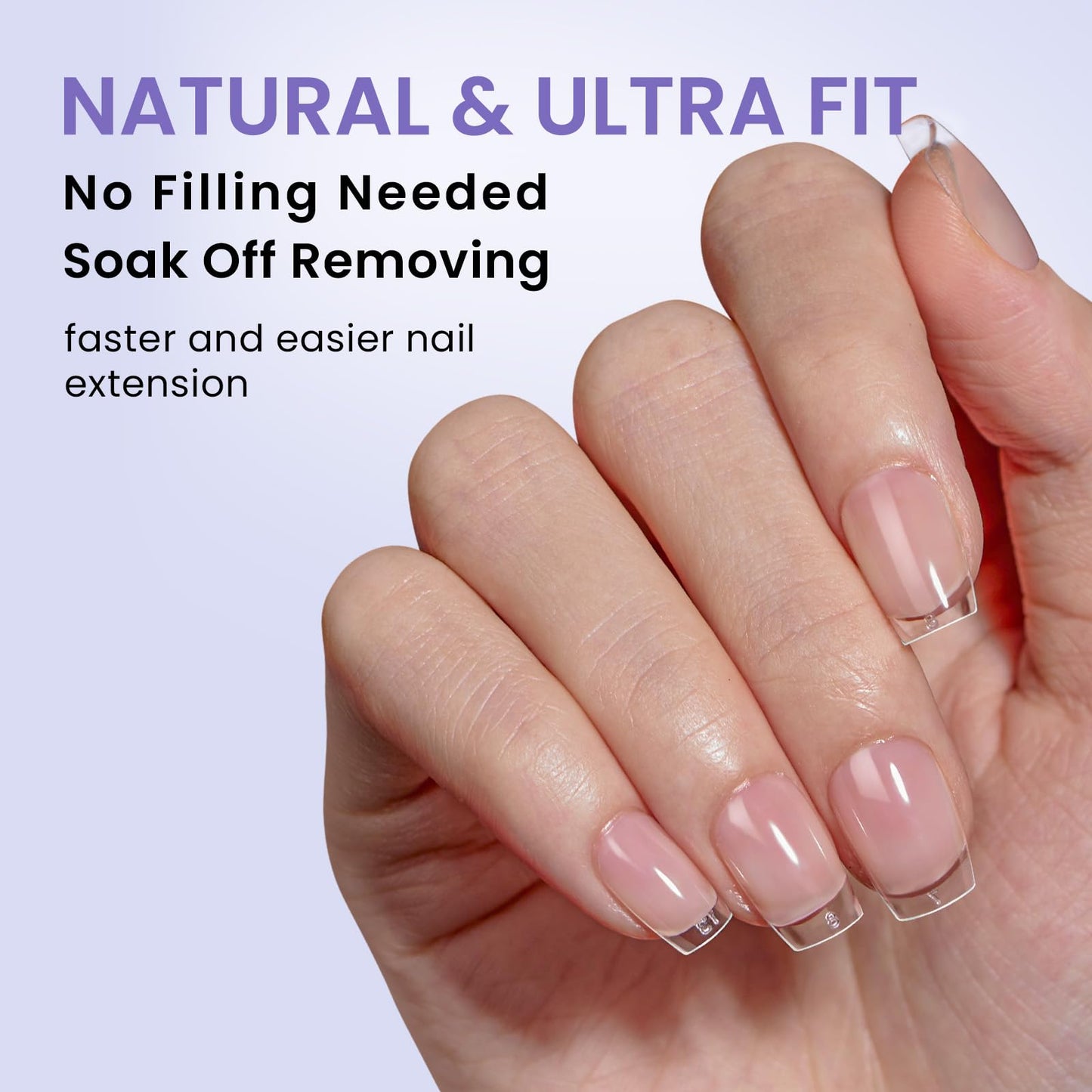 BTArtbox Extra Short Coffin Fake Nails - 320pcs Short Nail Tips Pre-shape Half Matte Soft Gel Tips, Full Cover Clear Acrylic False Nails fot Nail Extension Home DIY Nail Salon