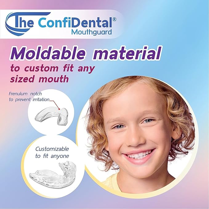 The ConfiDental Mouth Guard for Grinding Teeth at Night - 2 Models for Child or Small Mouth Pack of 6 Moldable Dental Night Guards for Teeth Grinding and Clenching Teeth Grinding Mouth Guard for Sleep