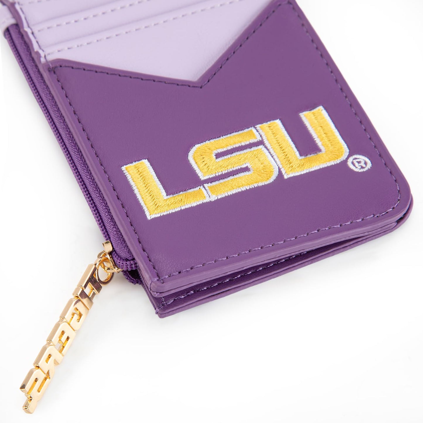 Montana West LSU Slim Wallet with RFID Blocking Card Holder, LSU Tigers Team Slim Wallets for Gift, Game Day & Concert Essential | Purple, NC-LSU021PP
