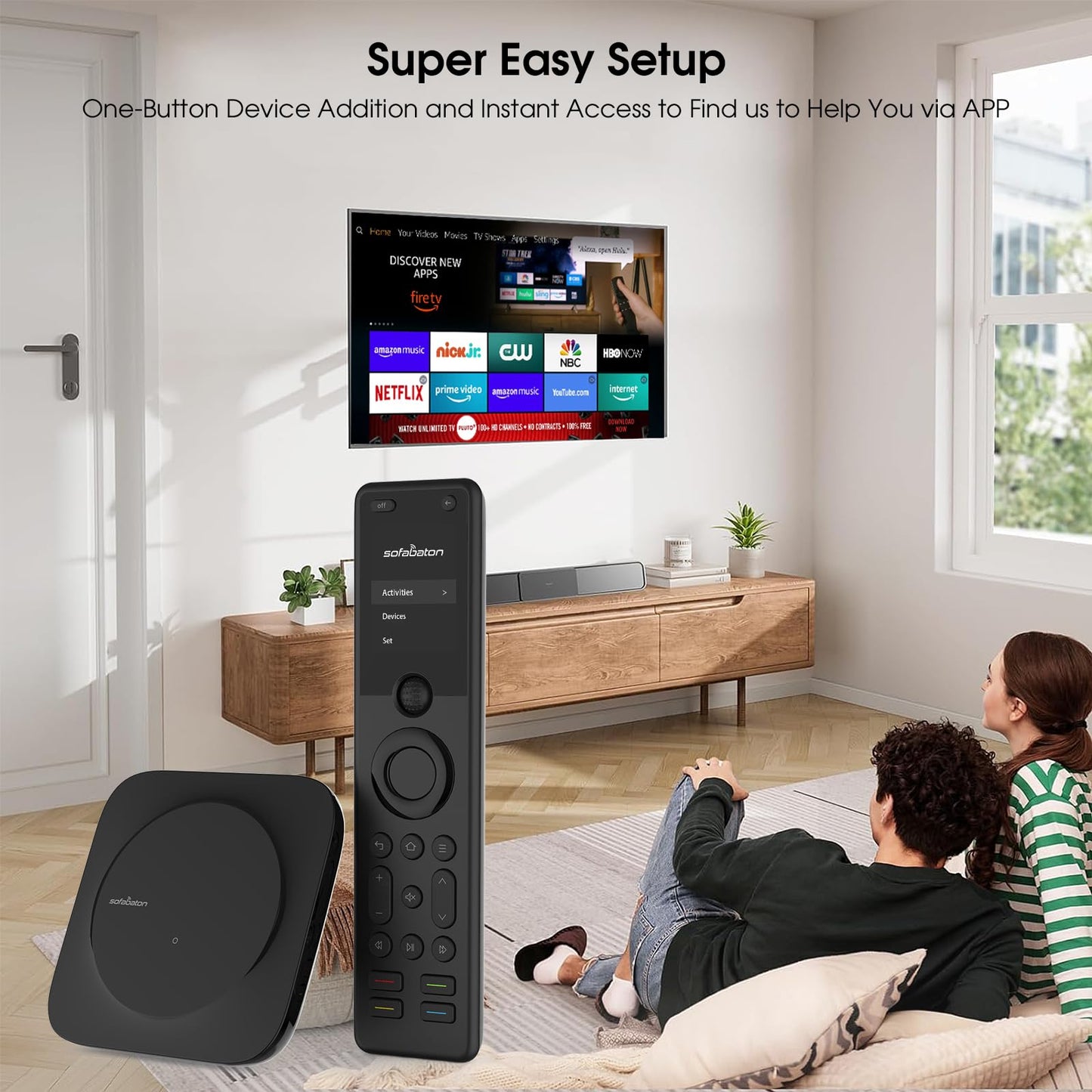 SofaBaton X1S Universal Remote with Hub, All in One Universal Remote Control with SofaBaton Customize APP, One Touch Activities, Compatible with 60 Devices, Compatible with Alexa Google Assistant