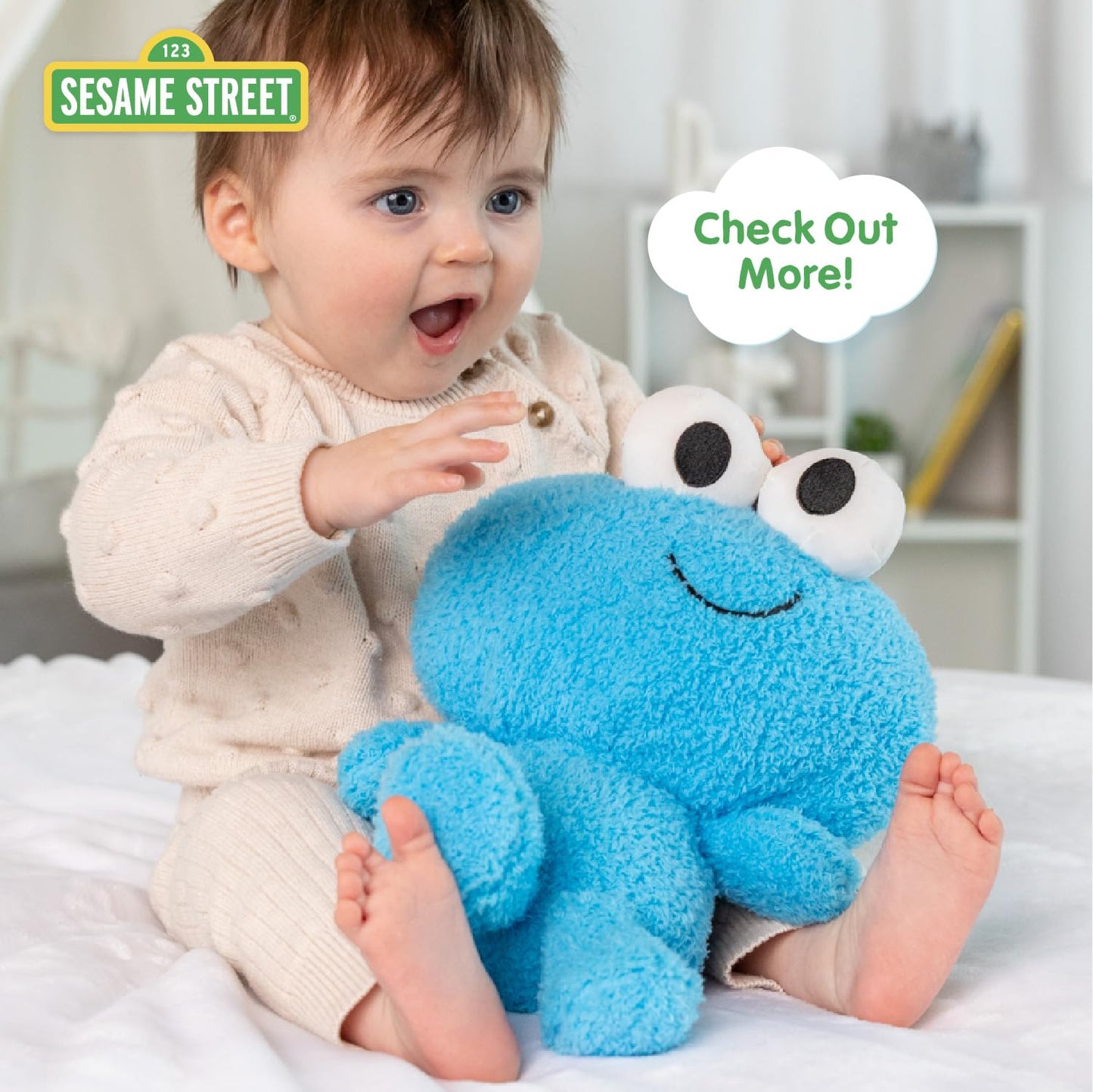 Kids Preferred Sesame Street Elmo Blanky Made of Soft Material with Knotted Corners and Pacifer Loop for Babies and Infants