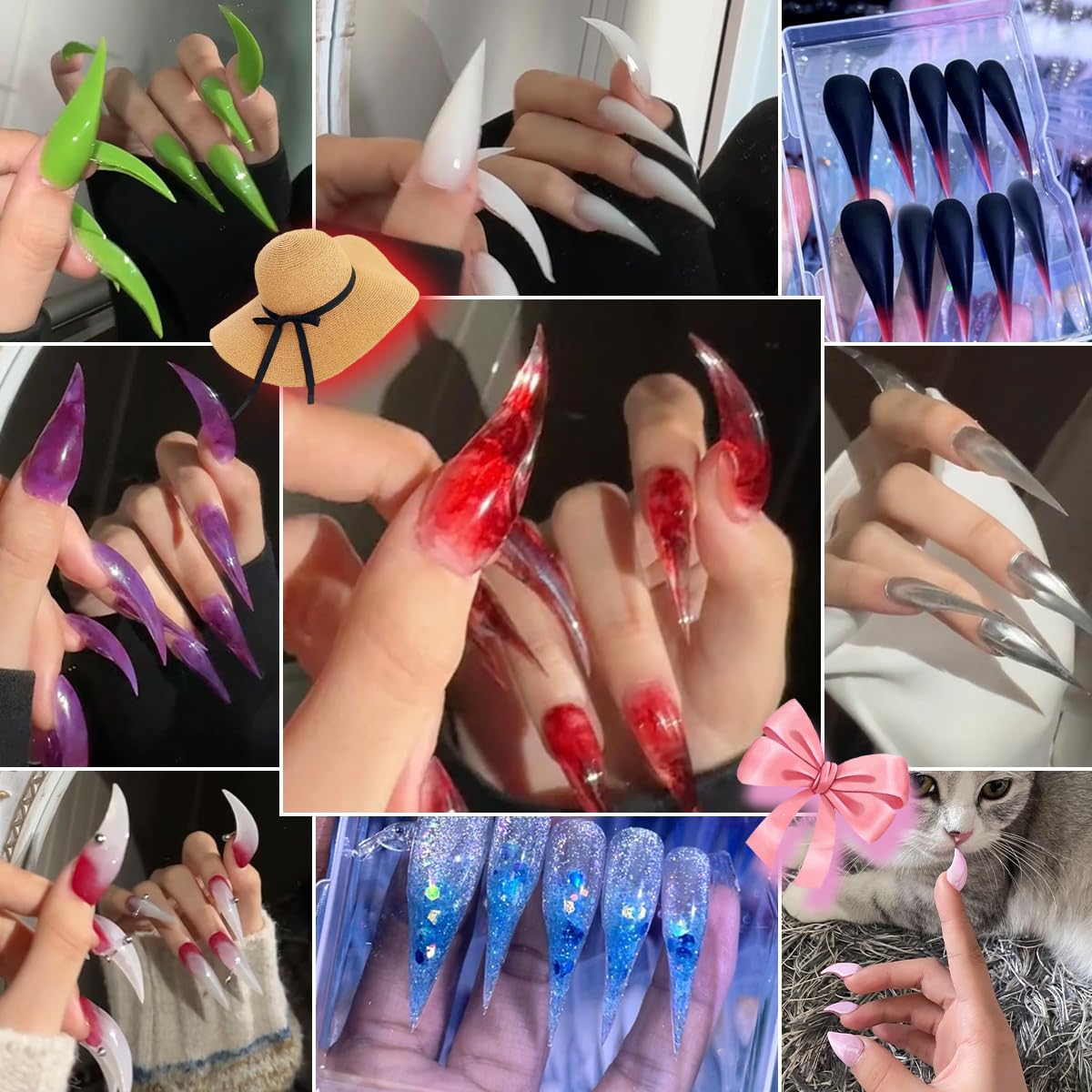 Handmade Polished Press On Nails Short Long Detachable Reusable Fake Nail Eagle Cat Dragon Claw Artistic Design Nail
