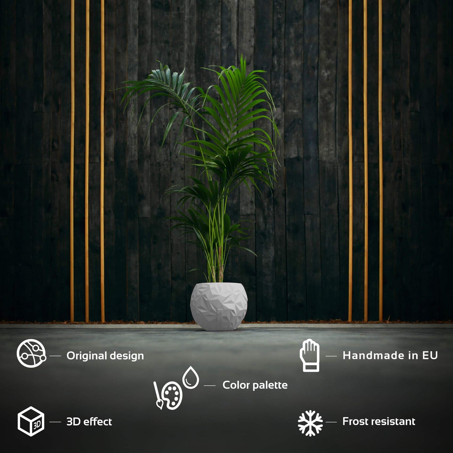 CONCRETTE Flower Pot, no Colour, Ø 24-34.5x34.6x27.3 cm