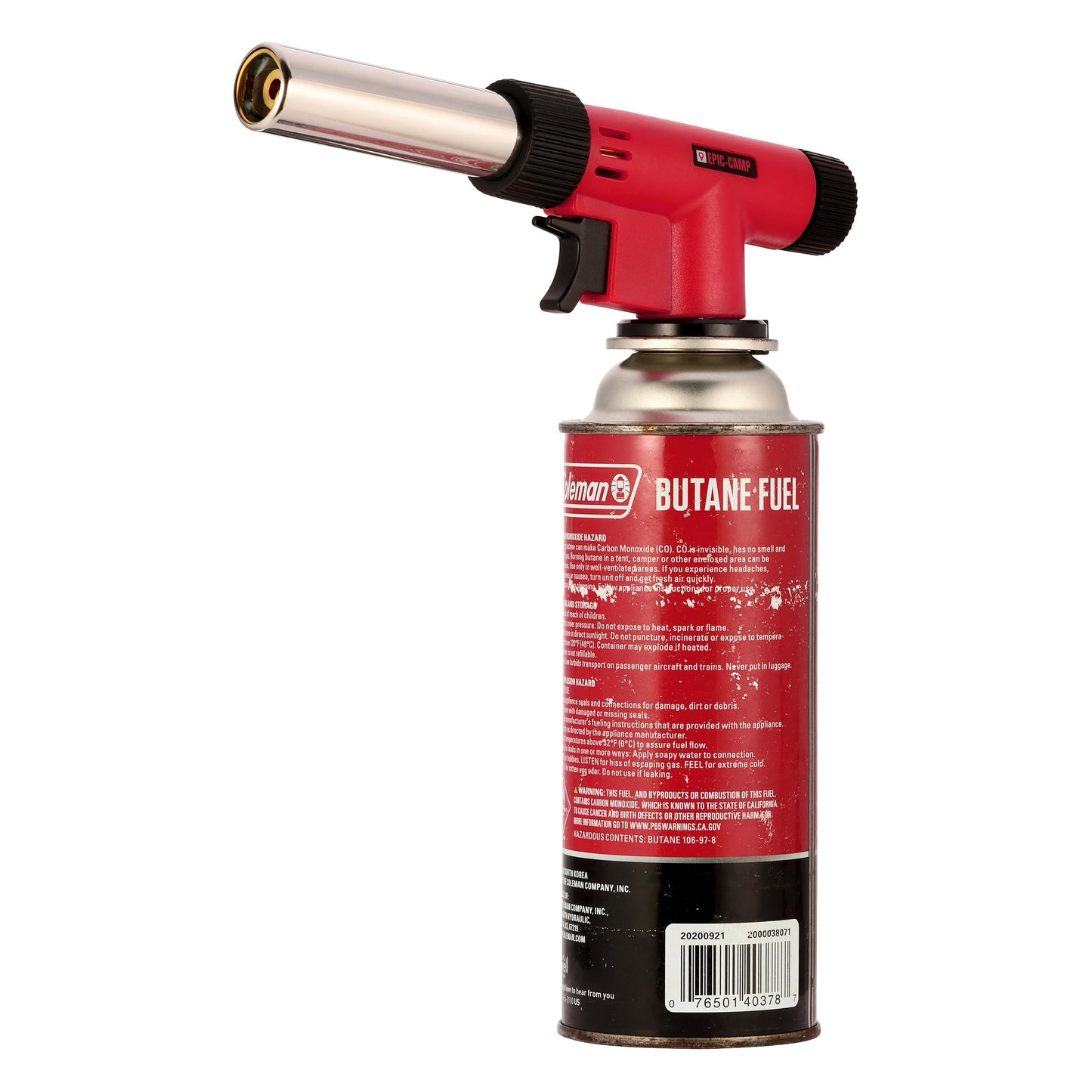 Butane Torch Lighter – Refillable Culinary Kitchen Torch for Creme Brulee, Cooking, BBQ, Baking, Camping – Adjustable Flame (Butane Fuel Not Included)