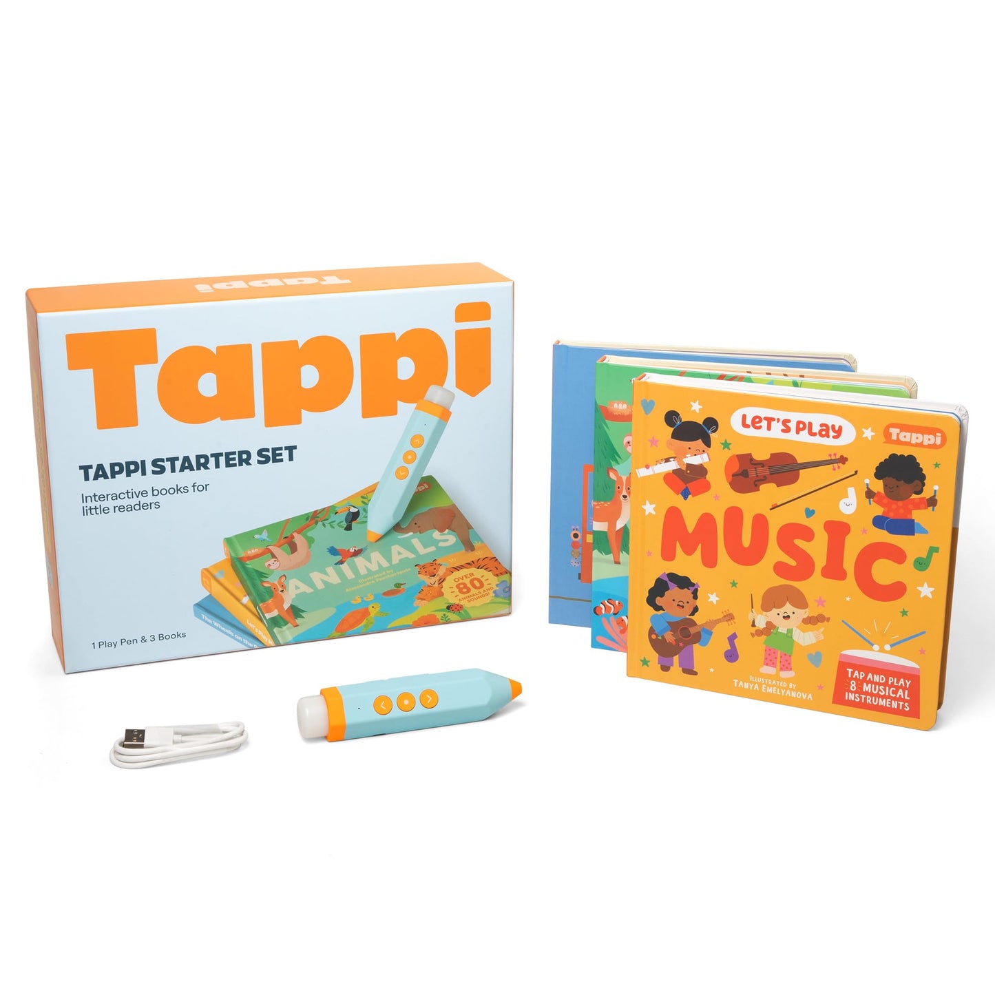Tappi Starter Set - 1 Play Pen and 3 Interactive Books for Kids