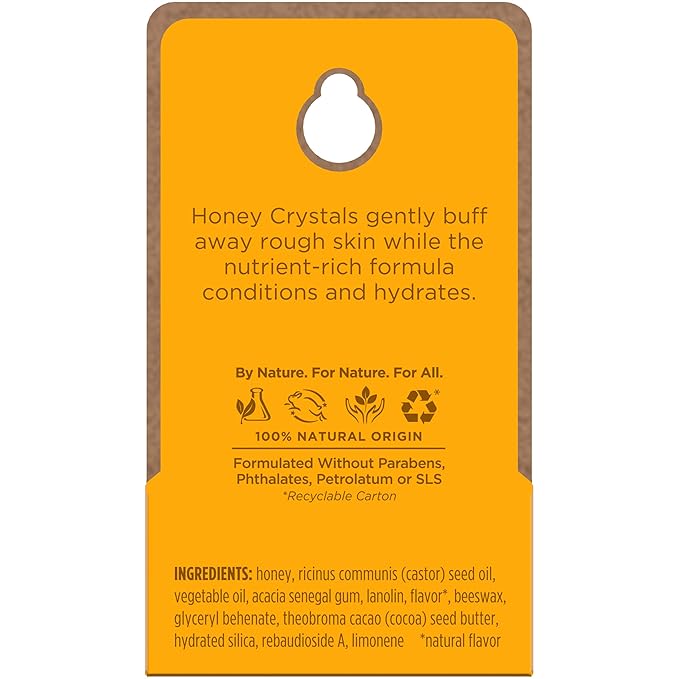 Burt's Bees Conditioning Honey Lip Scrub, Exfoliates & Conditions Dry Lips, with Honey Crystals, Use with Overnight Intense Treatment, Natural Origin Care, 0.25 oz.