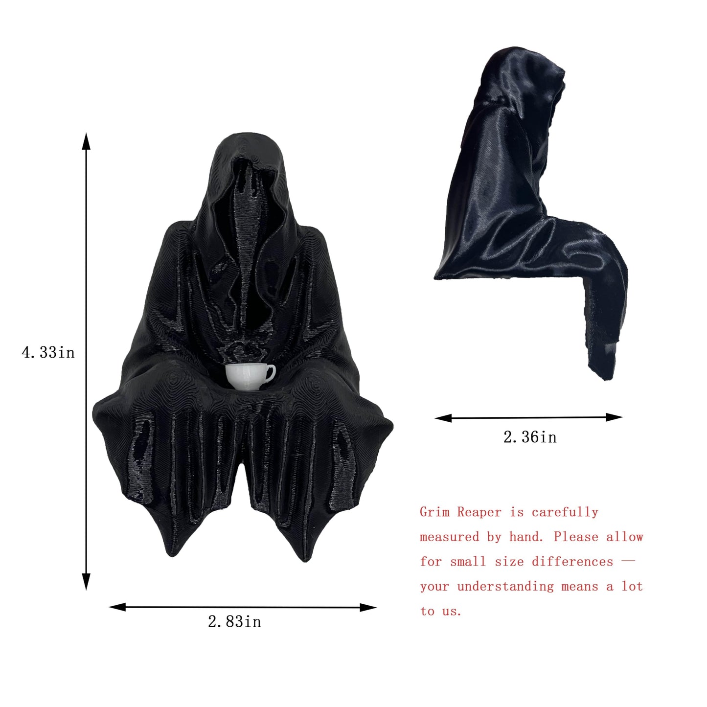 Grim Reaper Witch Statue Bookshelf Decor – Suriel Horror Figurine for Halloween & Gothic Home
