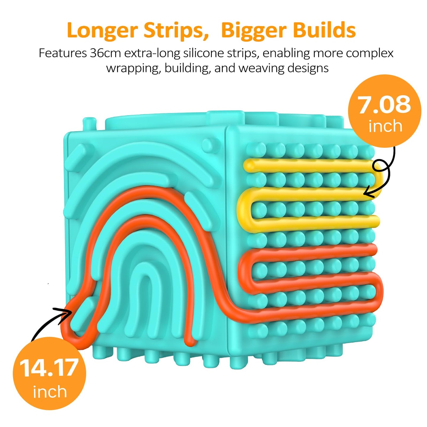 Silicone Sensory Activity Board – Fidget Travel Toys for Kids & Toddler, ADHD Autism Anxiety Relief Items (Blue)
