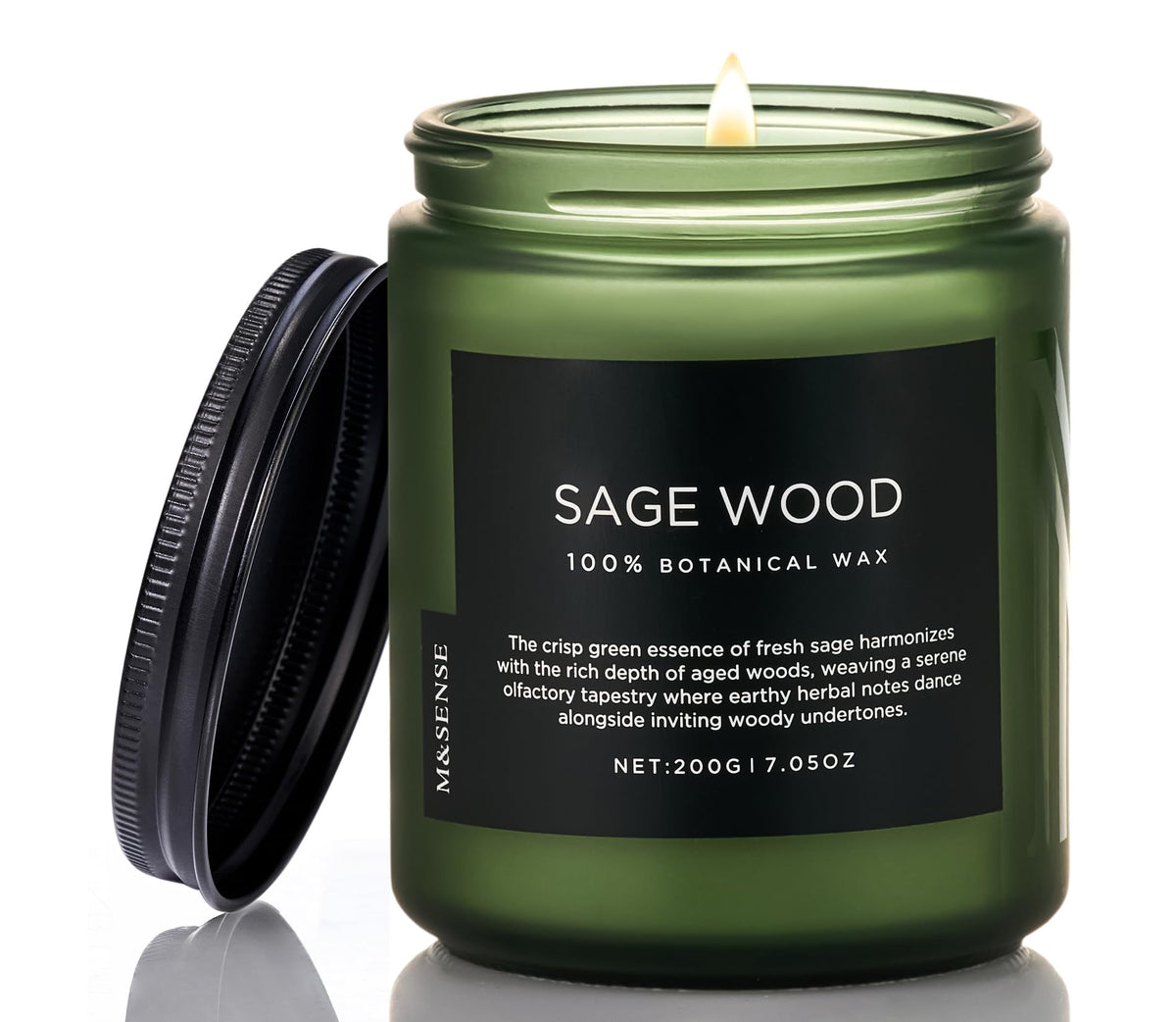 Sage Wood Scented Candles for Home (7.05 Ounce)