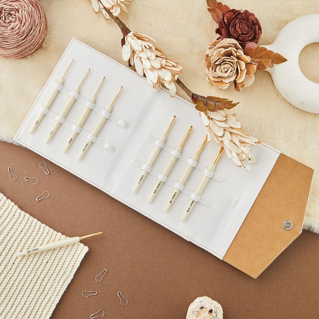 Knitter’s Pride Pearl Deluxe Aluminum Crochet Hook Set – 9 Sizes (2mm to 6mm)