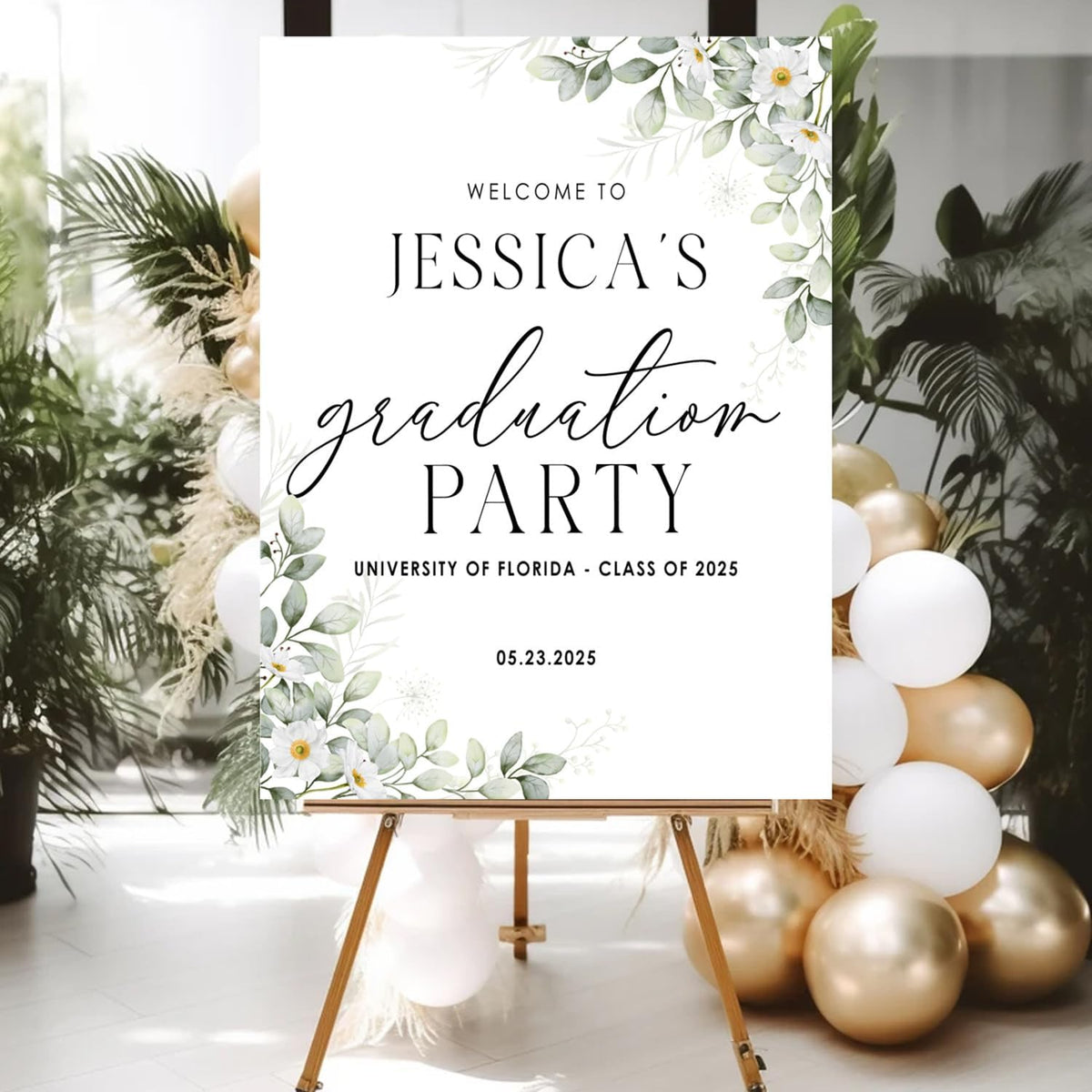 Personalized 2025 Graduation Party Welcome Sign, Minimalist Grads Decor, Class of 2025 Graduation Party Poster, Custom Graduation Party Sign, Congrats Grad Decorations Design 12