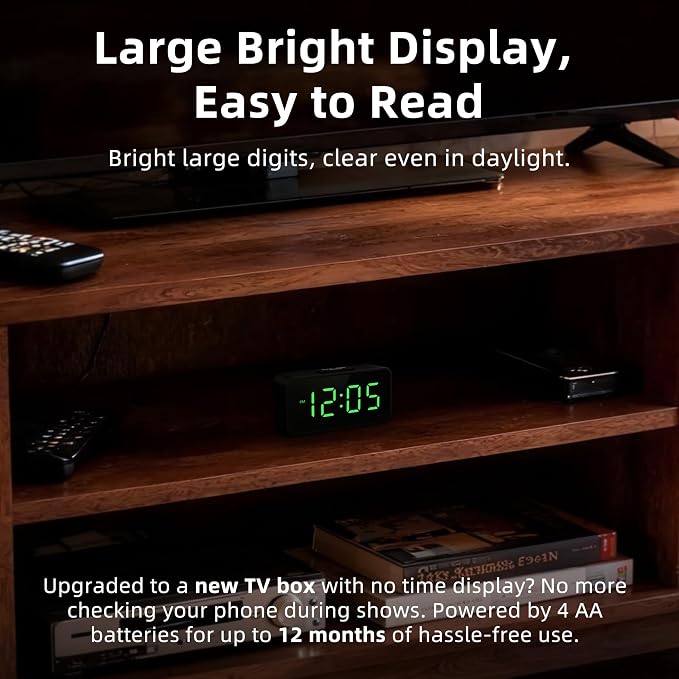 Battery Operated Small Alarm Clock: Compact Cordless Design