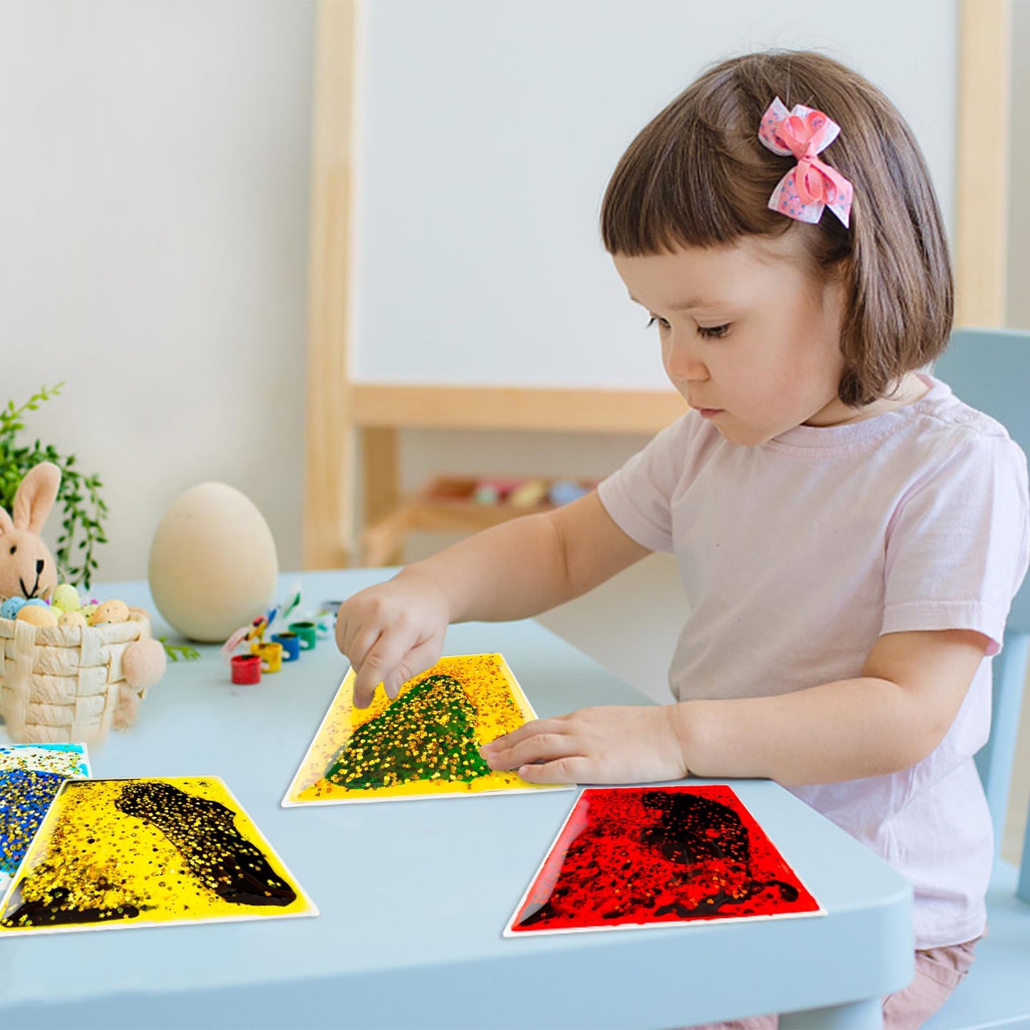 Onyoloy Sensory Soft Gel Liquid Toys: Water Sensory Fidget Toys Square Sensory Toys for Autistic Children 6-Pack