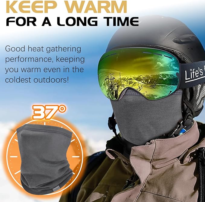 Neck Gaiter Winter Neck Warmer for Men & Women Windproof Face Mask for Cold Weather Breathable Ski Face Cover Scarf