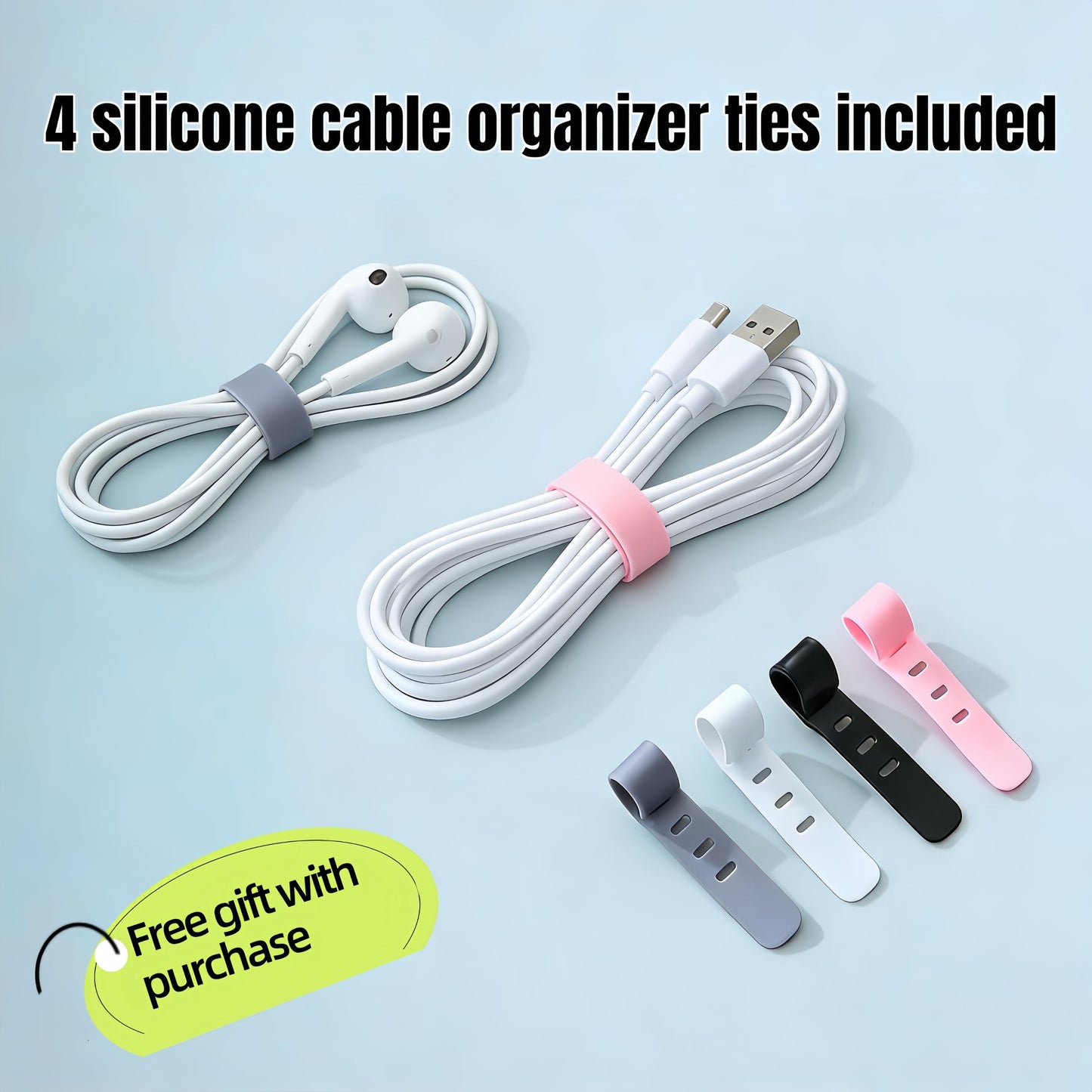 1 Large + 1 Small Cable Management Box Set – 2-Piece Cord Organizer Box, Home Office Desk Wire Storage & Cable Management Solution (Bamboo Lid/Black)