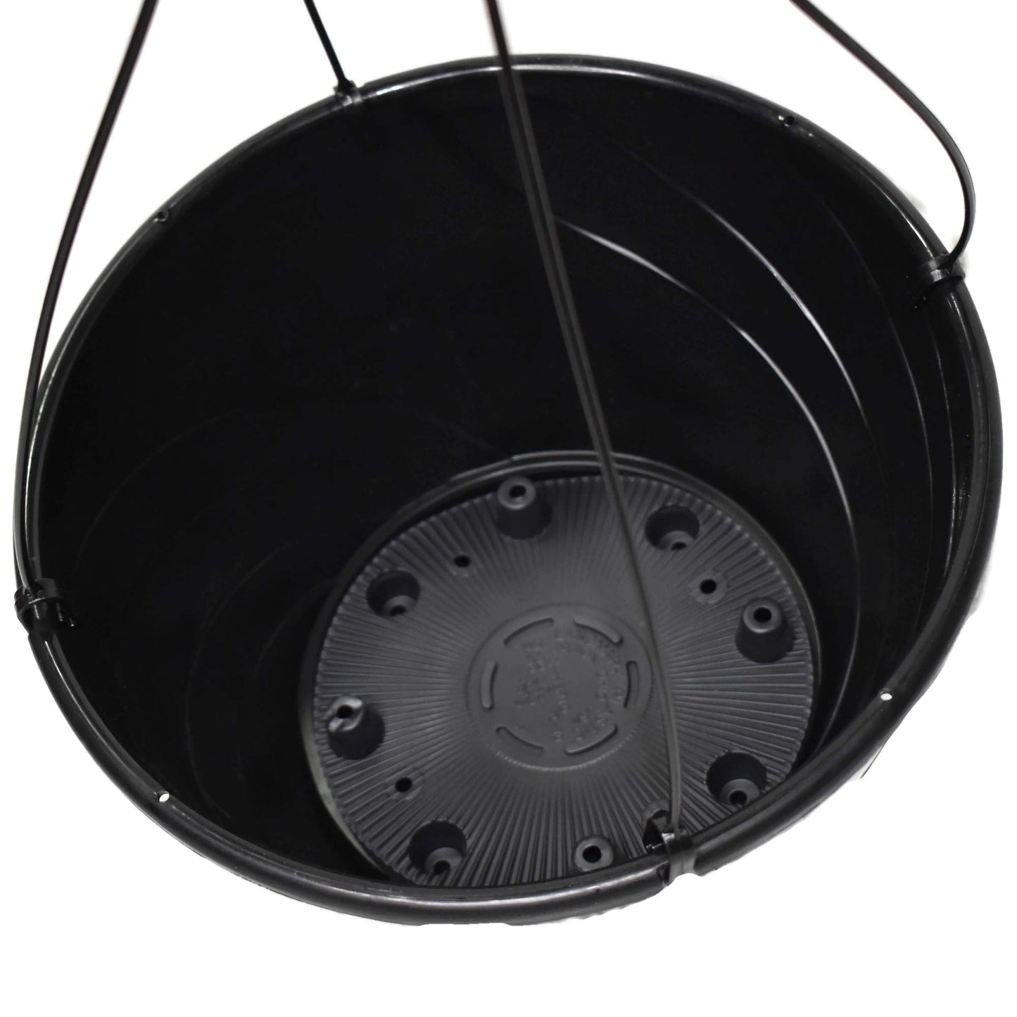 12" Diameter Black Plastic Deco Swirl Hanging Basket by Landmark Plastics (5)