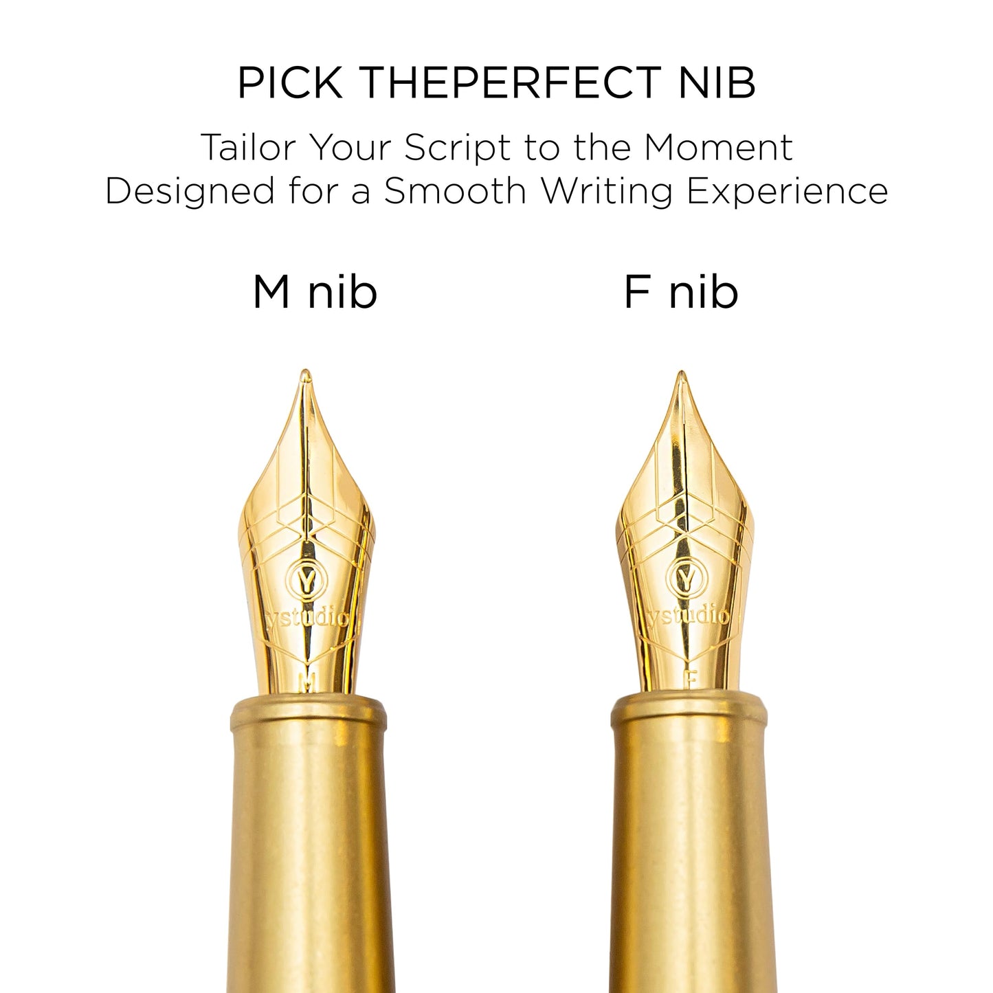 YSTUDIO Stunning Classic Revolve Fountain Pen, Schmidt Gilded Nib, Best Pen Gift Set for Men & Women, Professional, Executive Office, Nice Pens（red，M nib）