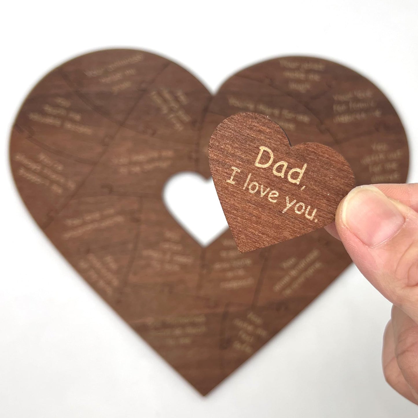 Birthday Gifts for Dad from Daughter or Son,20 Reasons Why I Love You Wooden Fathers Dad Puzzle Pieces Gift Idea