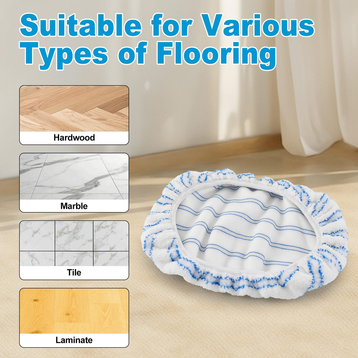 8 Pack Mop Heads Replacements for OCedar Hardwood Floor 'N More Microfiber Mops (8 Count)