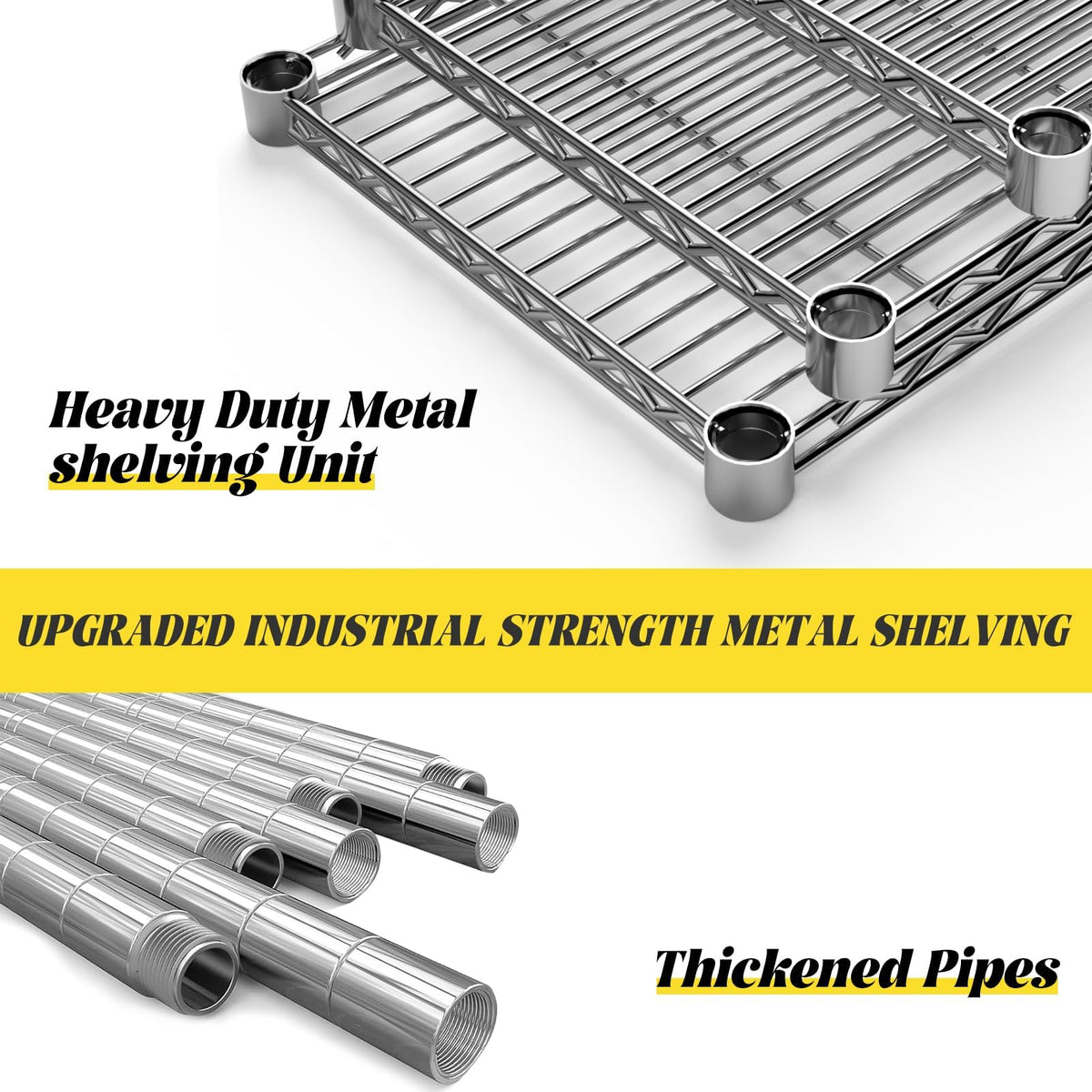 45" W x 20" D x 72" H Heavy Duty Wire Shelving Unit