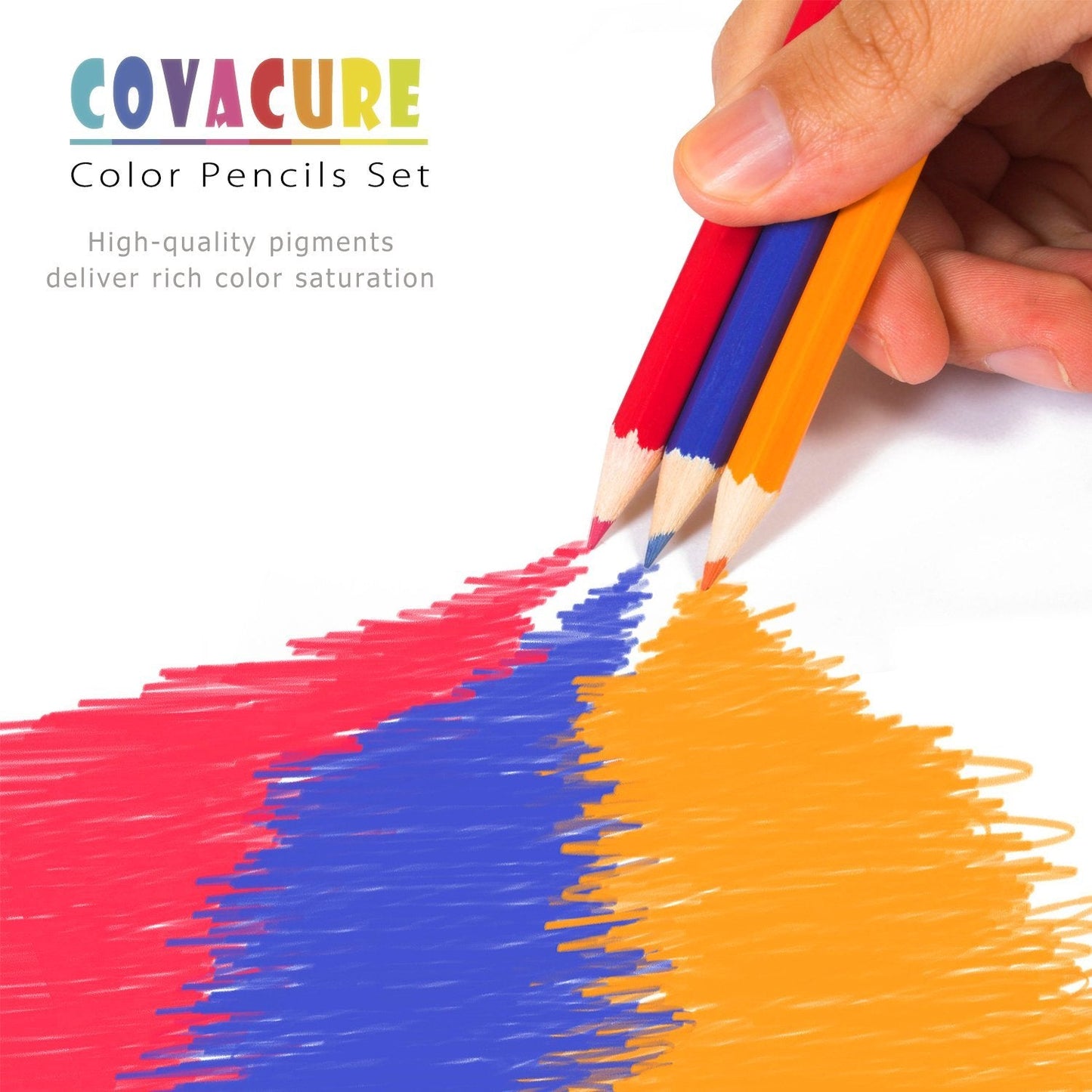 covacure Colored Pencils, Premier Color Pencil Set With 36 Colouring Pencils,Sharpener and Canvas Pencil Bag