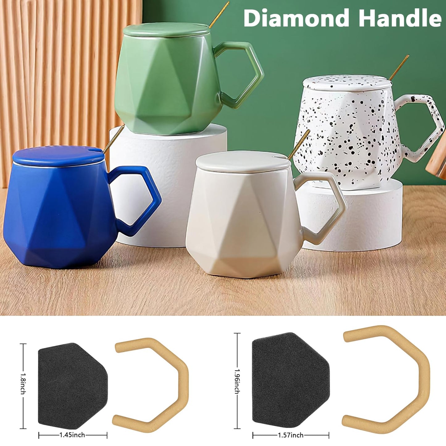 Pottery Mug Handle Molds 12Pcs Mug Handle Forms Mug Handle Making Tool for Pottery Ceramic Mug Handle Molds for Clay with Various Shapes and Sizes-Black