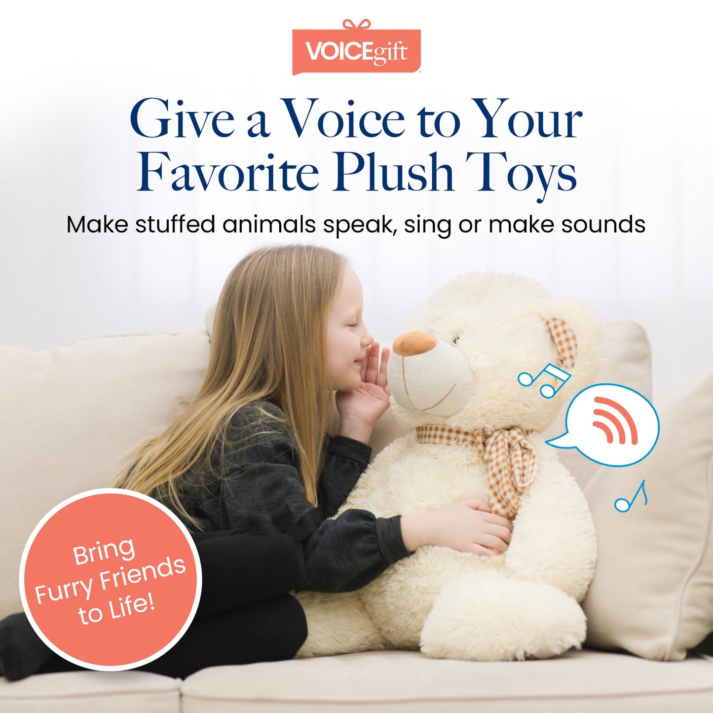 VOICEGIFT Mini-Me, 60-Second Multi-Message Audio Recorder for Plush Toys, Quilts, Pillow, Crafts, Playful Mini Voice Gift Inserts for Custom Sound Gifting & DIY Projects 1-Pack