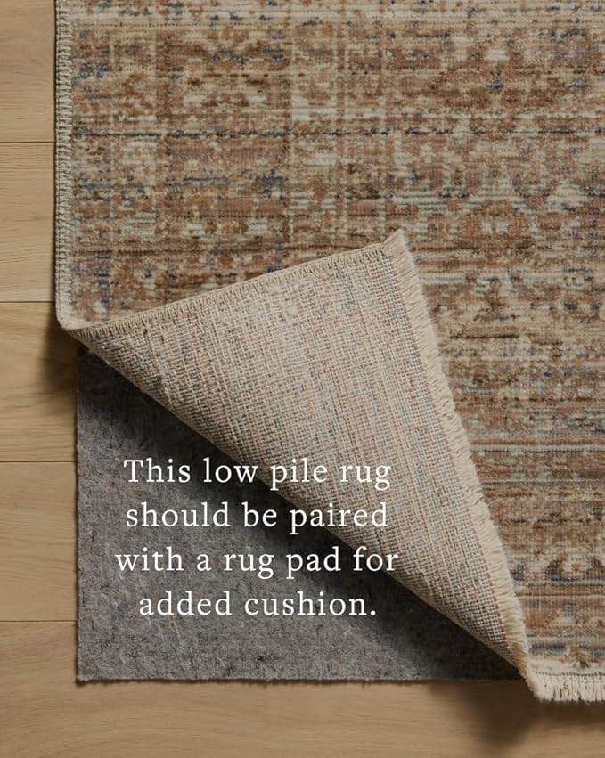 Loloi Amber Lewis Molly Collection MOL-01 Natural/Denim 11'-6" x 15'-6" Low Pile Area Rug