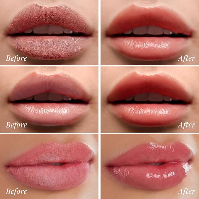 Lip Scrub and Lip Mask Set- Lip Treatment Care Kit with 2 Lip Exfoliator Scrub & 2 Lip Butter Mask, Intense Hydration Set for Dry Chapped Cracked Lips (4 Pack)