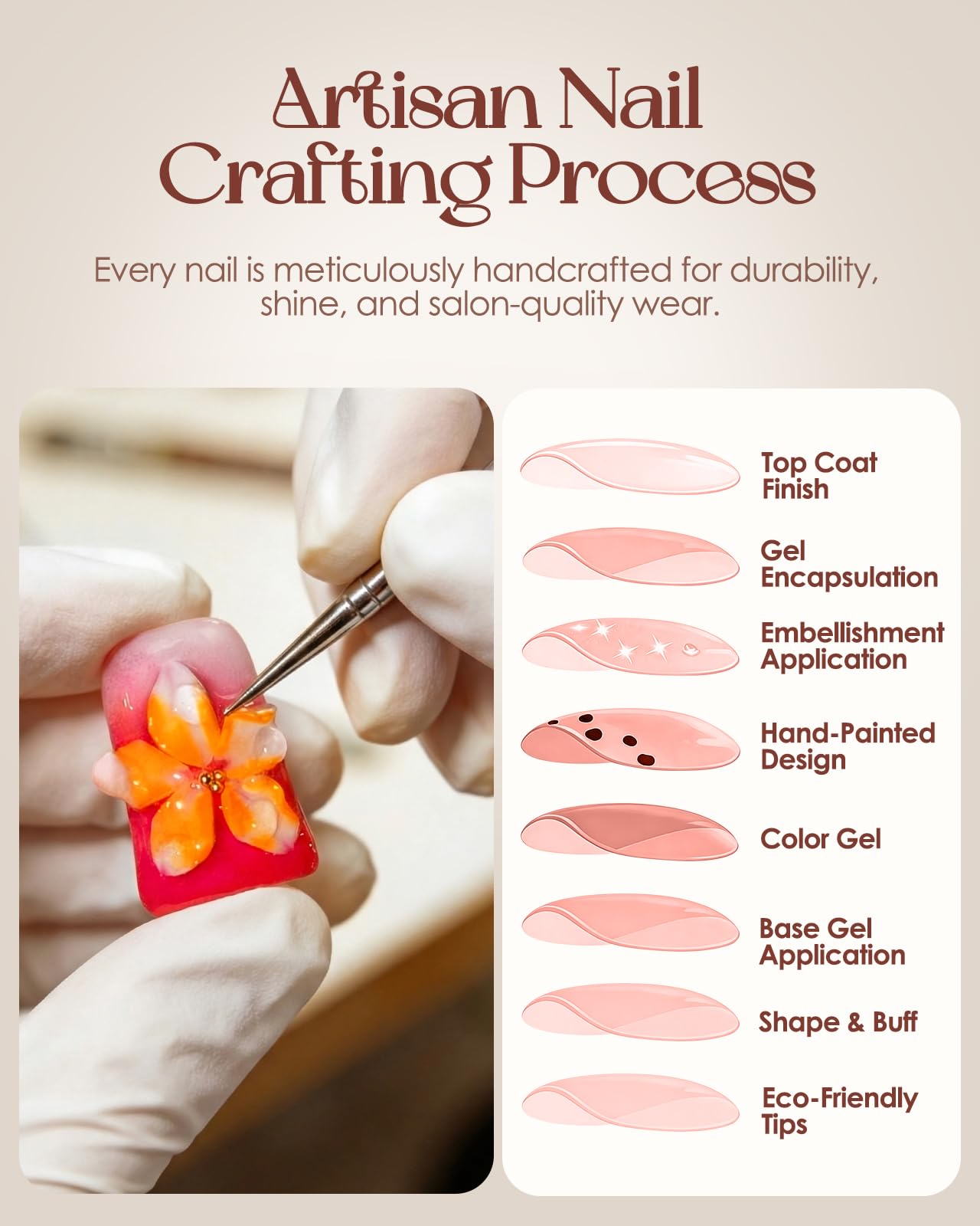 Buleens Handmade Press on Nails Acrylic Duck Nails-10pcs Short Fresh Summer Floral Liquid Marble 3D Fake Nails Kits with Glue