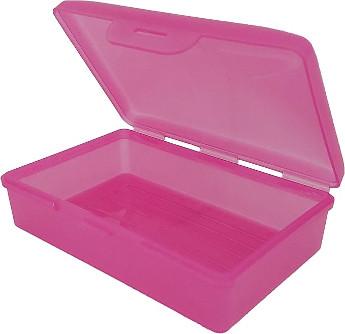 Soap Box Raspberry, 1 Ct - Made in The USA - Soapbox with Hinged Lid and Secure Latch