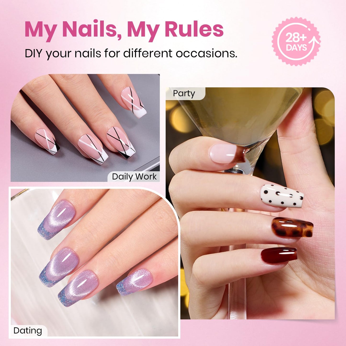 Beetles Gel Nail Tips Flat-X - Coffin Short, 320pcs 16 Sizes, Pre-Etched Half Matte Full Cover Soft Acrylic Press on False Nail Extension Tips Easy DIY Salon Art for Flat & Natural Nail Beds