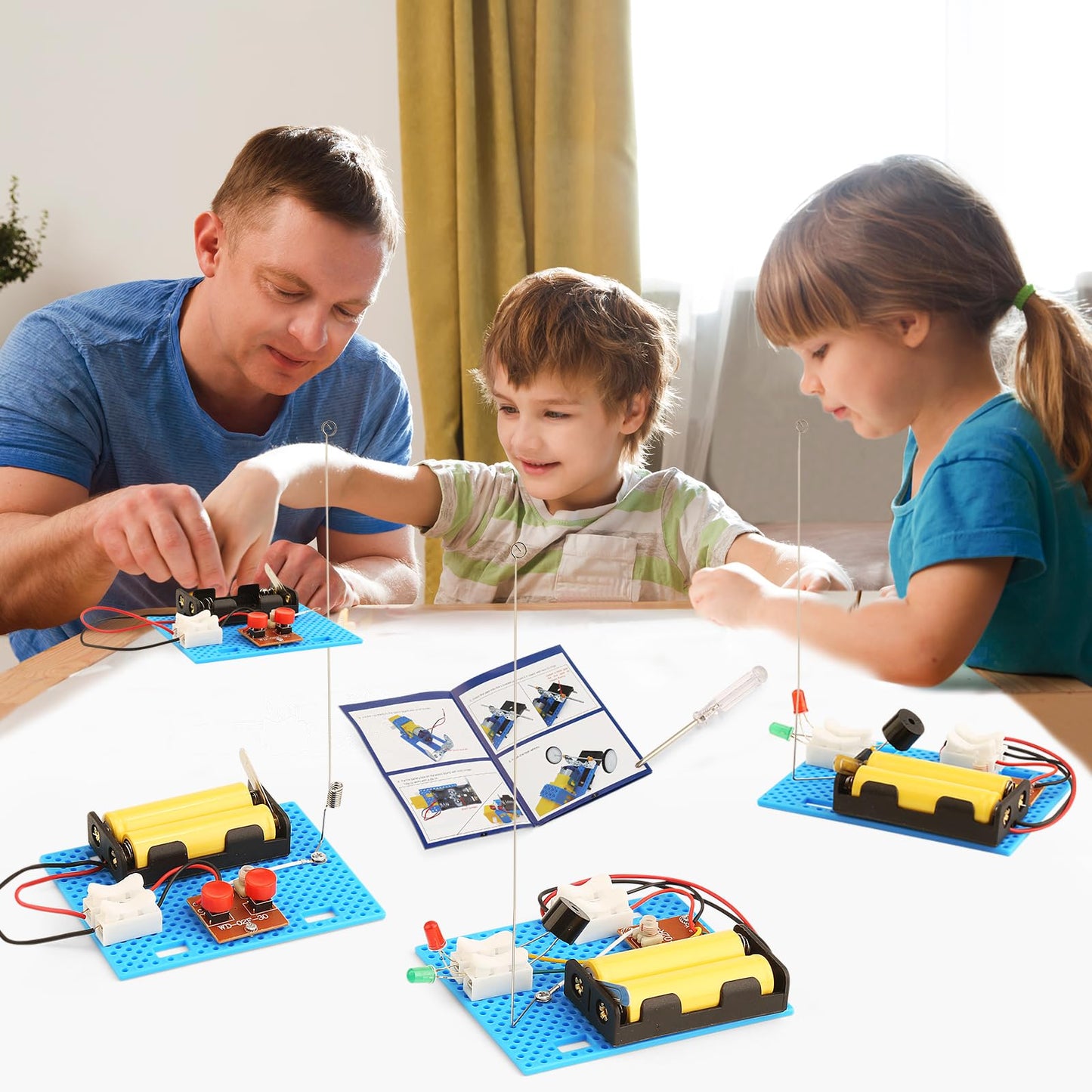 3 Set Telegraph STEM Kits Bulk, Science Kits for Kids Age 8-12, Engineering STEM Building Toys for Boys Ages 8-13, Crafts for Boys Girls 8-10, Build A Coding Robot 10-12