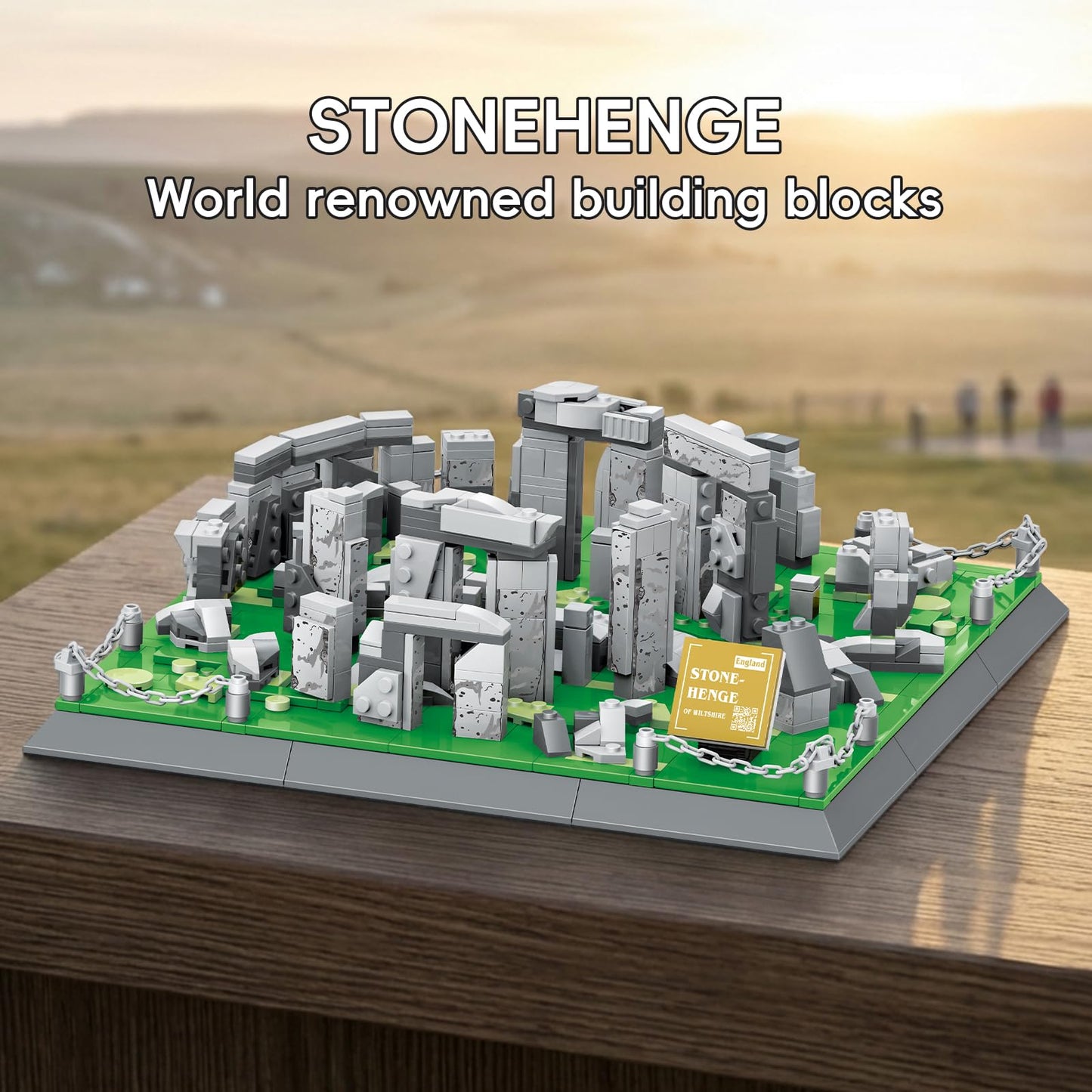 GHQYTPR Stonehenge Building Block Set 753 Pcs World Famous Architecture Model Kit for Adults & Teens Historical England Landmark Construction Project Home Office Desk Decor Display Gift