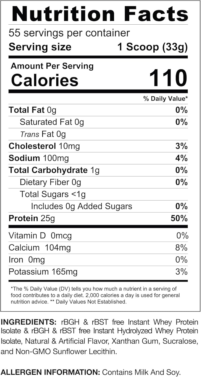 Gaspari Nutrition Proven Whey, 100% Hydrolyzed Whey Isolate, High Protein, Lactose Free, Low Carbohydrate and Low Sugar (4lb, Vanilla Ice Cream)