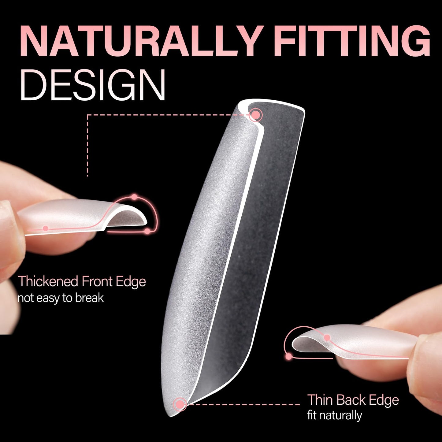 AILLSA Medium Square Nail Tips 450PCS Full Cover Nail Tips Matte Acrylic Upgraded No Need Files Press on Fake Nails Tips for Extension Home DIY Nail Salon 15 Sizes