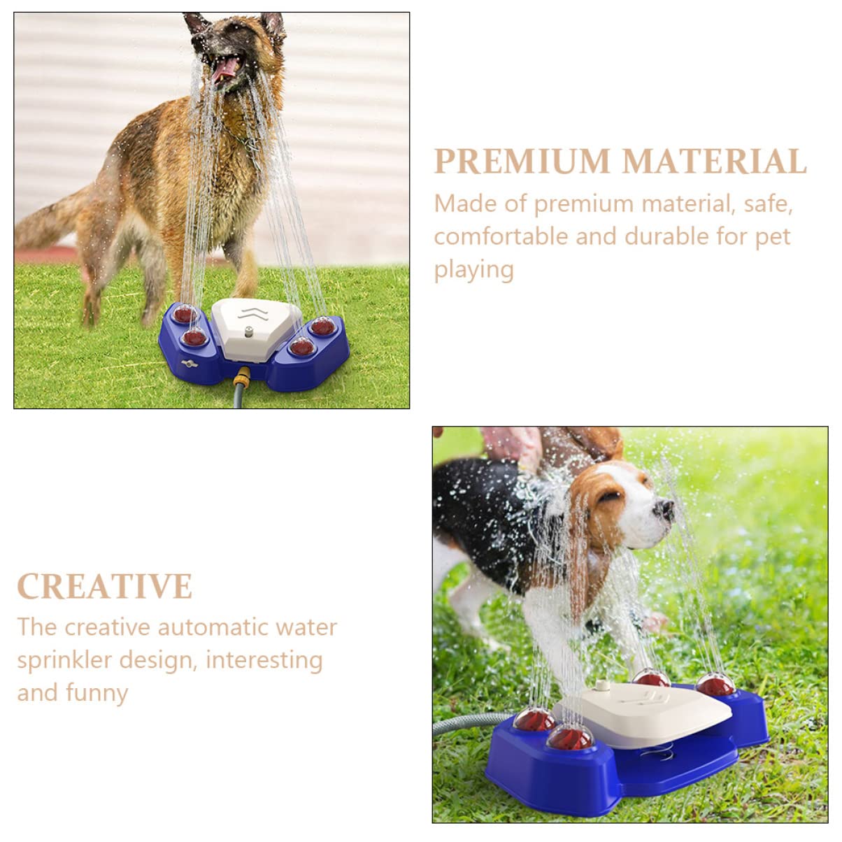 Yardwe Pet Automatic Drinking Fountain and Shower Spray Toy for Dogs Multifunctional Puppy Bathing Water Fountain Creative Water Spray Design