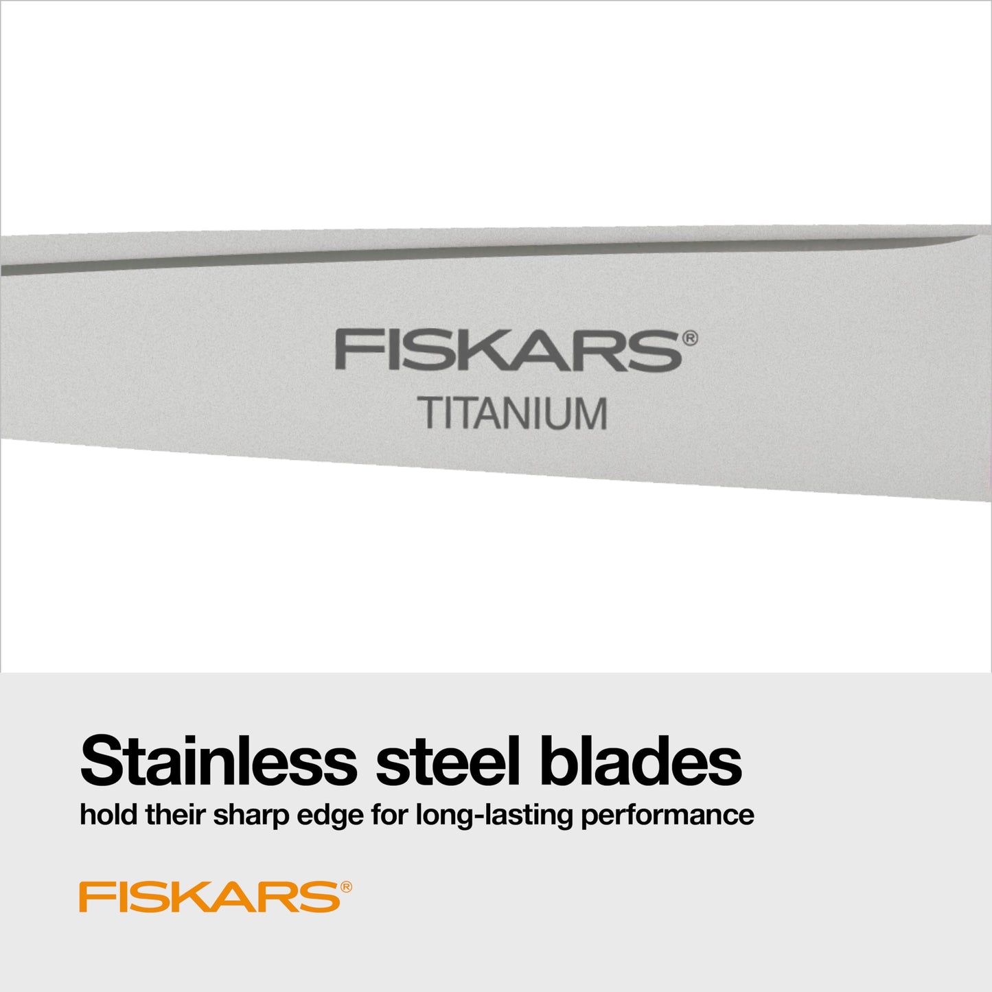 Fiskars 8" Comfort Grip Titanium All Purpose Scissors, Sharp Stainless Steel Blades for Everyday Cutting Tasks, Home, Office, and Arts & Crafts, Gray