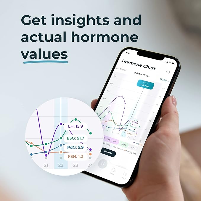 Inito Fertility Monitor & Hormone Tracker for Women | Estrogen, LH, PdG (Urine Metabolite of progesterone), FSH | Track and Confirm Ovulation | Includes 15 Test Strips (iPhone 7 Plus / 8 Plus)