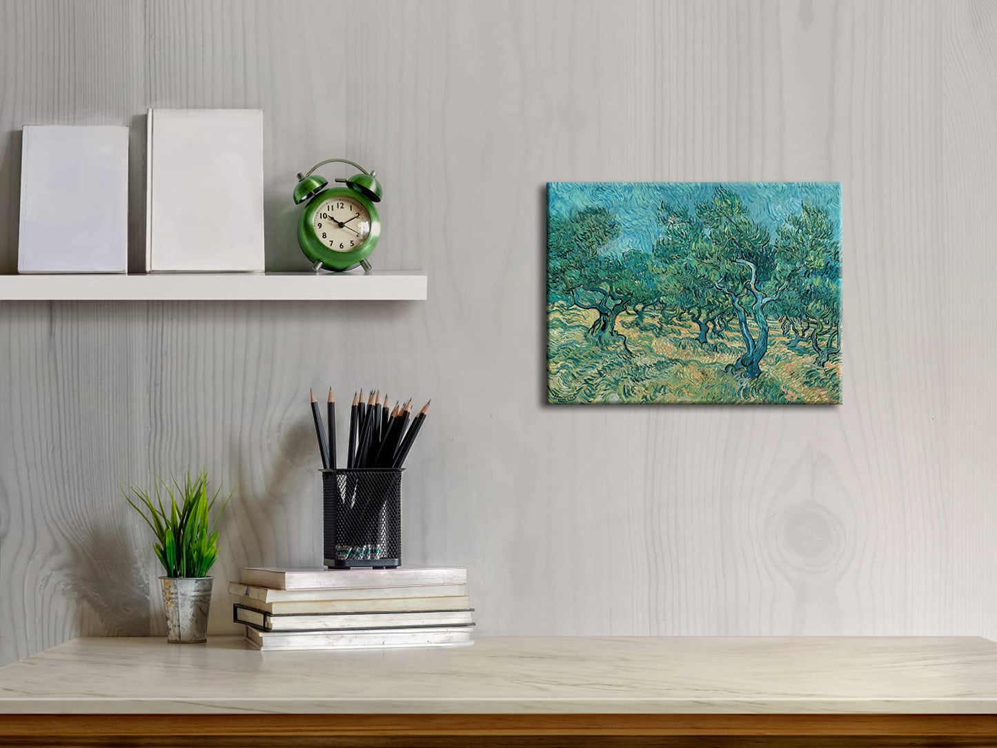 Wieco Art Olive Grove 2 Canvas Print of Vincent Van Gogh Wall Art Paintings Reproduction Field Pictures Artwork for Wall Decor and Home Decorations