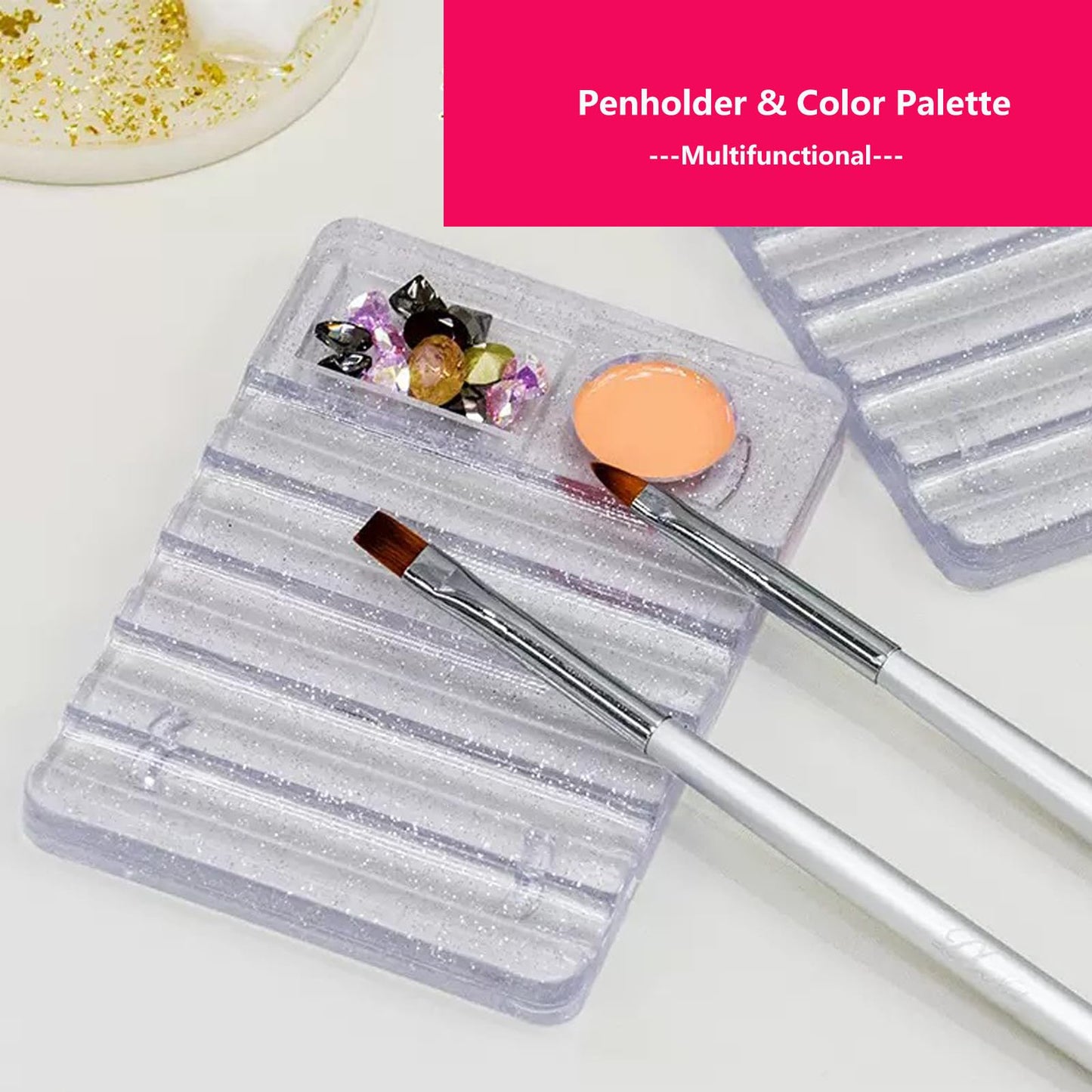 62Pcs Nail Art Brushes Tools,5 Pcs Liner Brushes for Nails,Nail Sponges for Ombre with Grabbing Pen, Dual Tipped Silicone Dotting Sculpture Pen and Mixing Palette Pen Holder, Nail Design Brushes