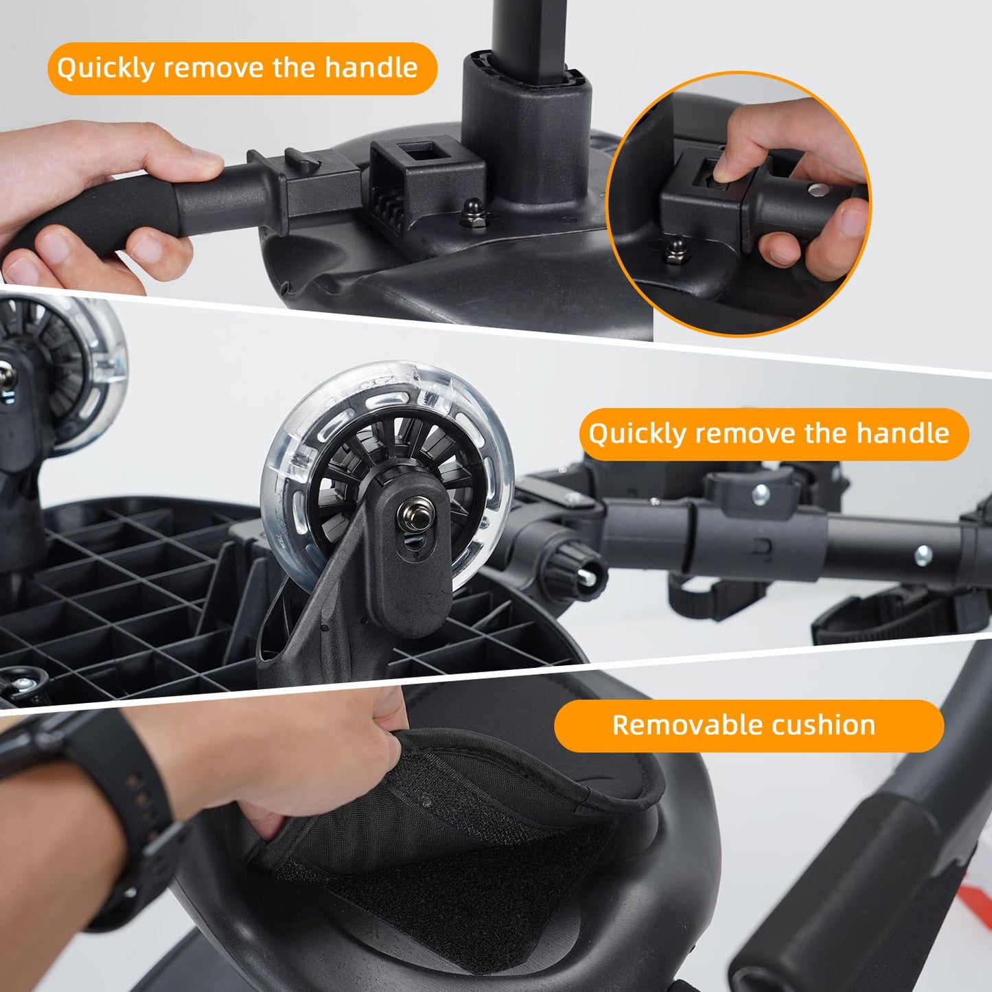 Universal 2-in-1 Stroller Board，Child Rider Stroller Attachment with Saddle Seat and Standing Platform ，Quick and Easy to Use, Safety Design 2025 Upgrade